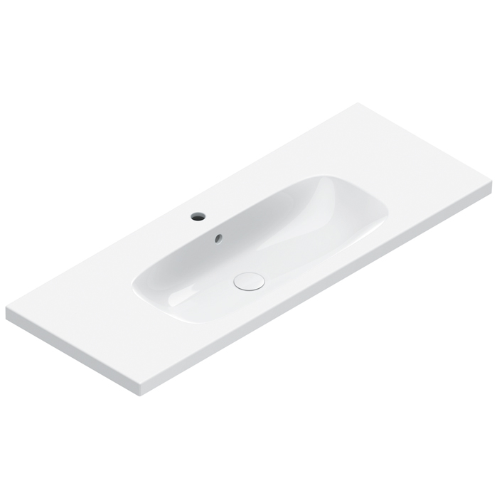 Catalano ALVEA Раковина 120×46, с 1 отв. под смеситель, покрытие Cataglaze+, цвет белый глянцевый