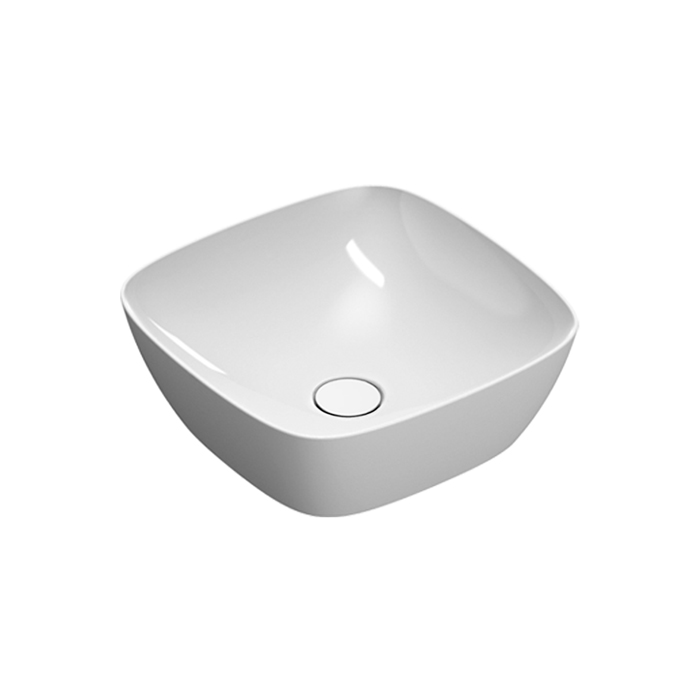 Catalano ALVEA Раковина 40×40 накладная, без отв. под смеситель, покрытие Cataglaze+, цвет белый гля