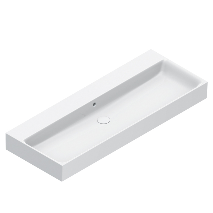 Catalano PREMIUM Раковина 120×47, без отв. под смеситель, покрытие Cataglaze+, цвет белый глянцевый