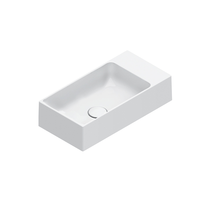 Catalano PREMIUM Раковина 50×25, без отв. под смеситель, покрытие Cataglaze+, цвет белый глянцевый