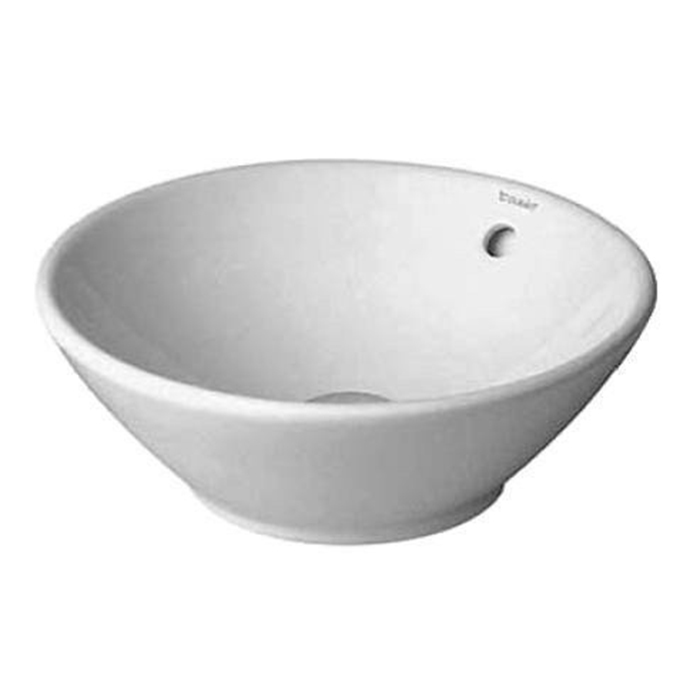 Duravit Bacino Раковина круглая 42 cm с переливом, без отв под смеситель, вкл. крепление, цвет белый