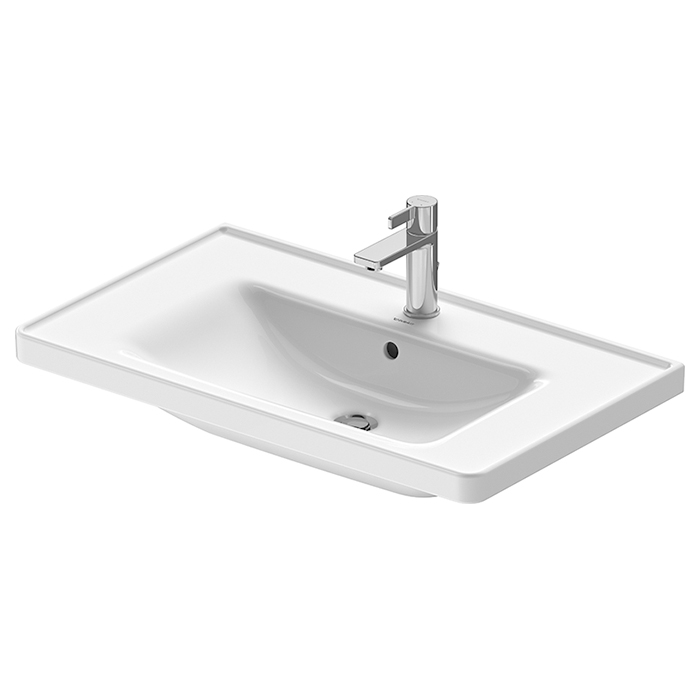 Duravit D-Neo Раковина накладная 800х480  мм, с переливом, с 1 отв. под смеситель,  с WonderGliss, ц