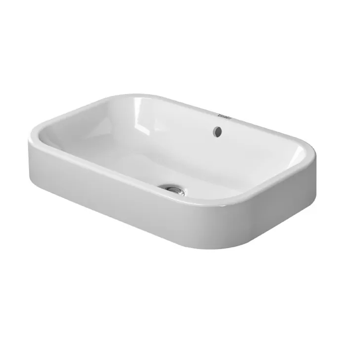 DURAVIT Happy D.2  Раковина шлифованная 60х40 см, без отв под смеситель,со слив переливом,с креплени
