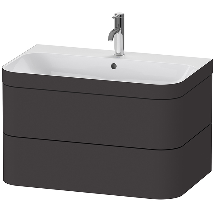 DURAVIT HAPPY D.2 PLUS Комплект мебели 775х490х468 мм, 2 ящ, с 1 отв для смес, в компл.с сиф и донны