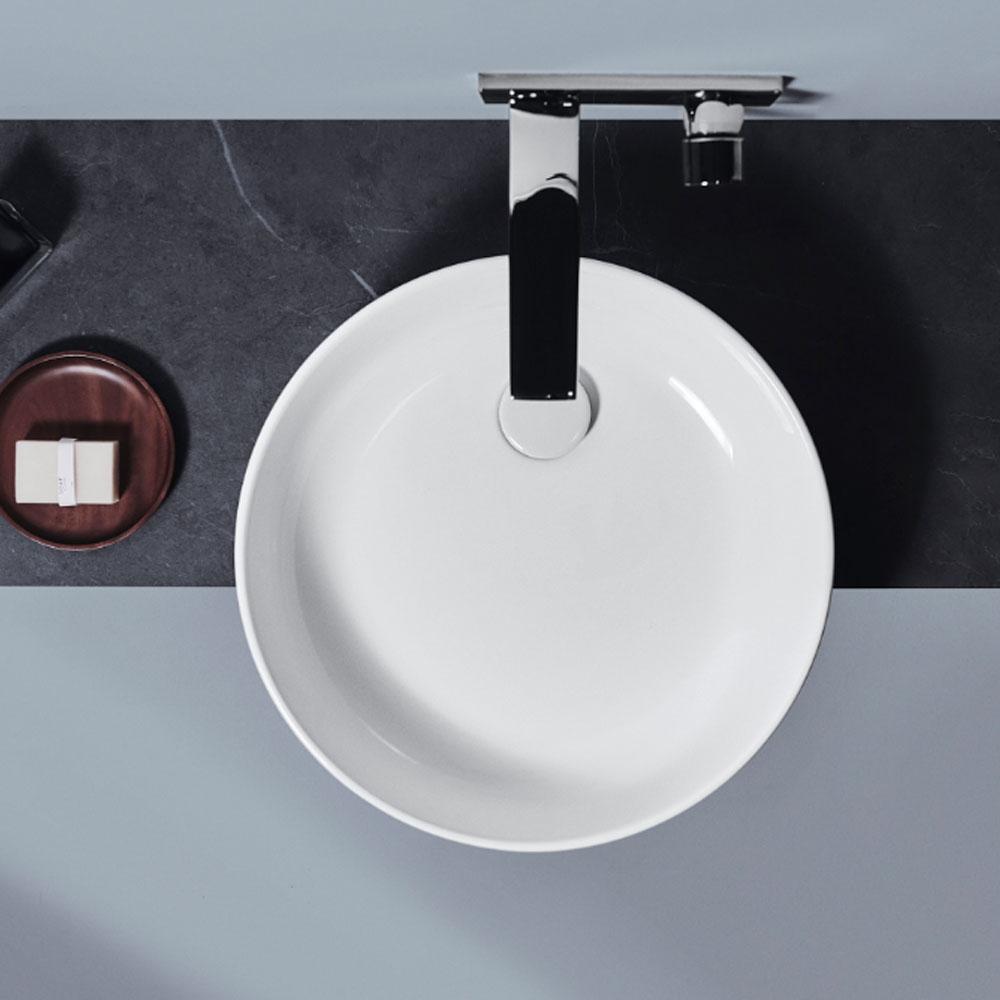 Ideal Standard Conca Раковина d450хh120 мм круглая, накладная, без перелива и отв. под смес., с креп