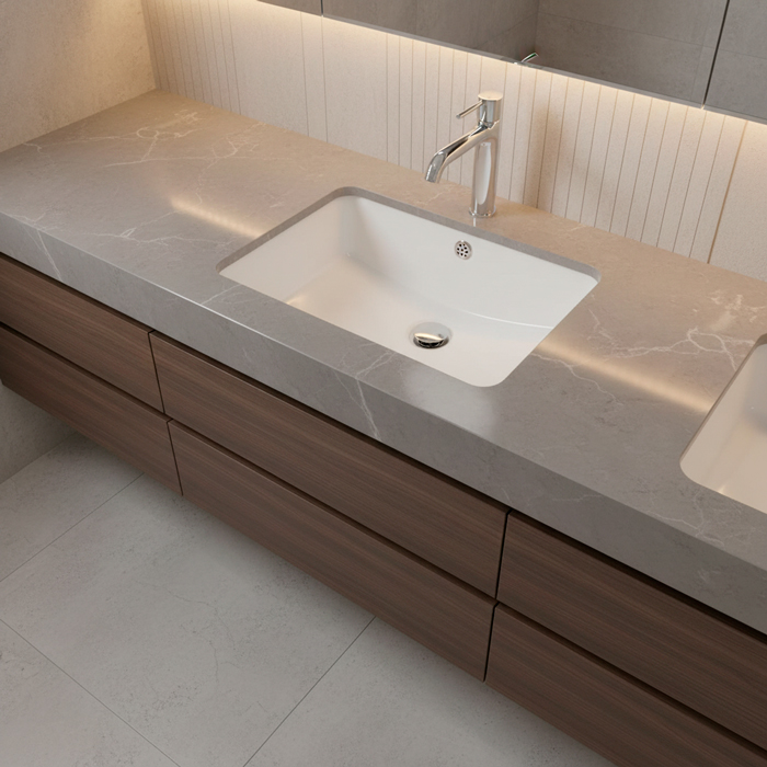 Ideal Standard Connect Раковина 580х410 мм, прямоугольная, встраиваемая снизу без отв. под смес., +