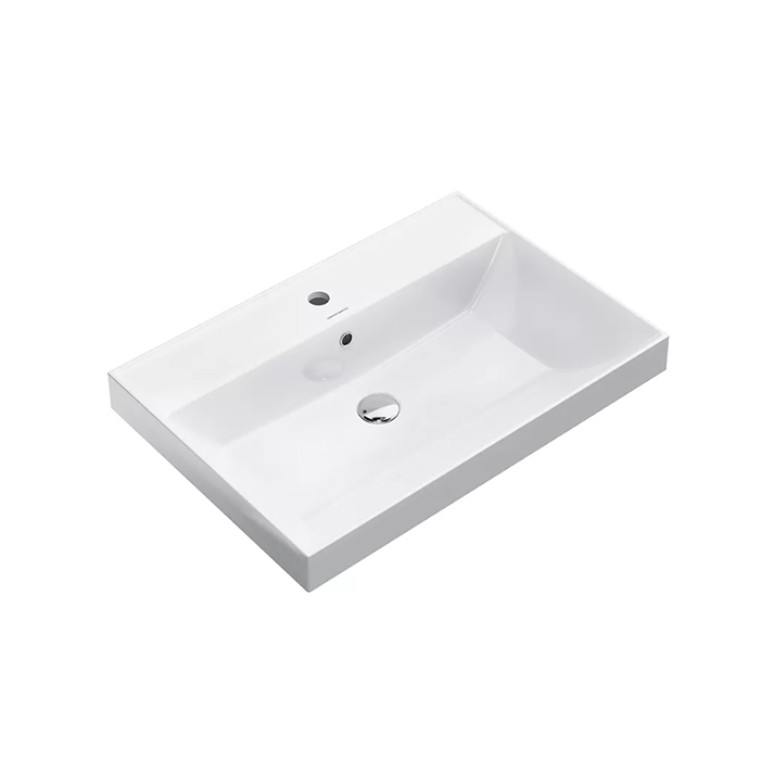 Kerama Marazzi Раковина CUBO подвеснаямебельная 70,5*48,5*18см, с 1 отв.под смеситель, с переливом,