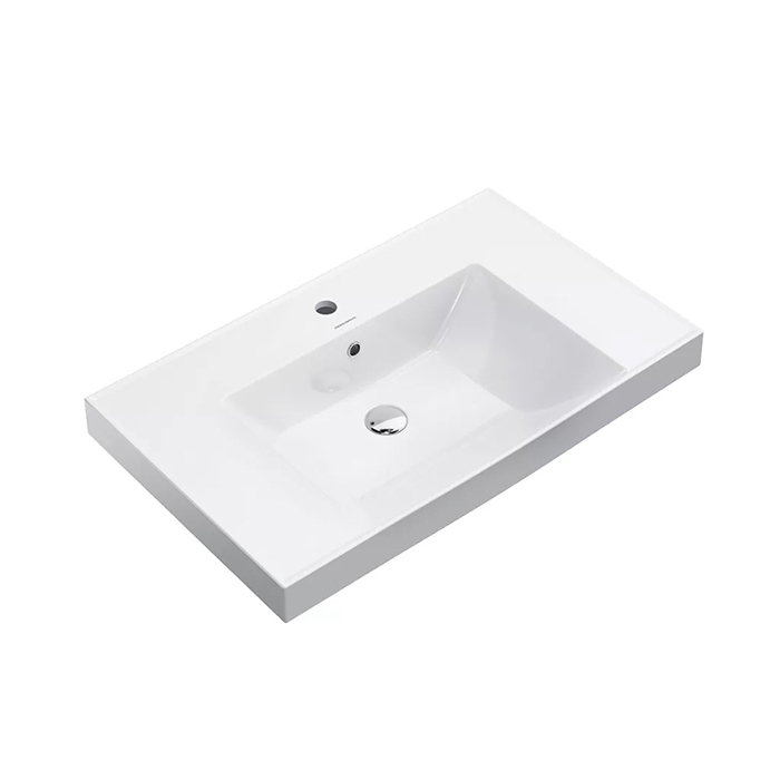 Kerama Marazzi Раковина CUBO подвеснаямебельная 80*48,5*18см, с 1 отв.под смеситель,  с переливом,