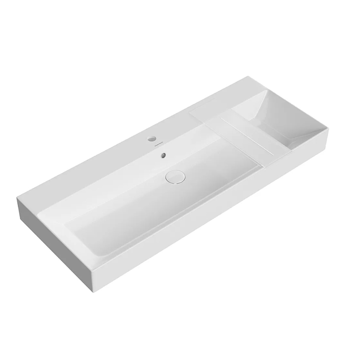 Kerama Marazzi Раковина GRANDE мебельнаяподвесная 120*48*16,5см,  с 1 отв.под смеситель, с крепежом
