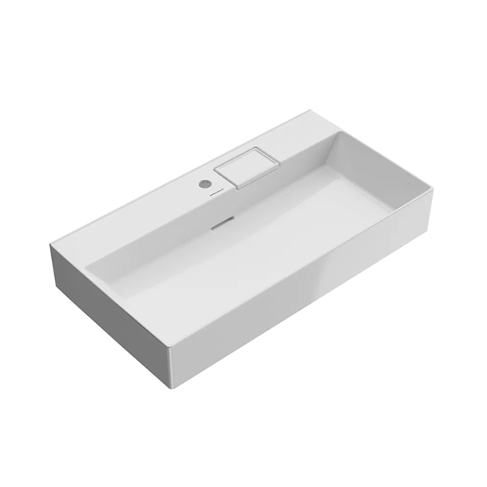 Kerama Marazzi Раковина LOGICA мебельнаяподвесная с одним отверстием 90*48,14,5см,  с 1 отв.под сме