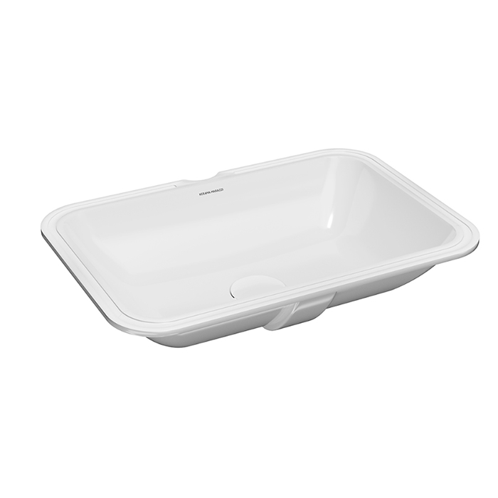 Kerama Marazzi Раковина PLAZA встраиваемая снизу 54,5*38*14см, без отв. под смеситель, с переливом,