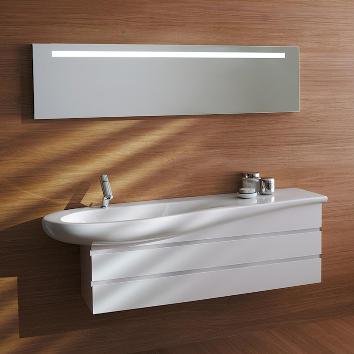Laufen Alessi One Раковина 1600х500х165мм с 1 отв. под смесит, полка справа, с покр. LLC, цвет: белы