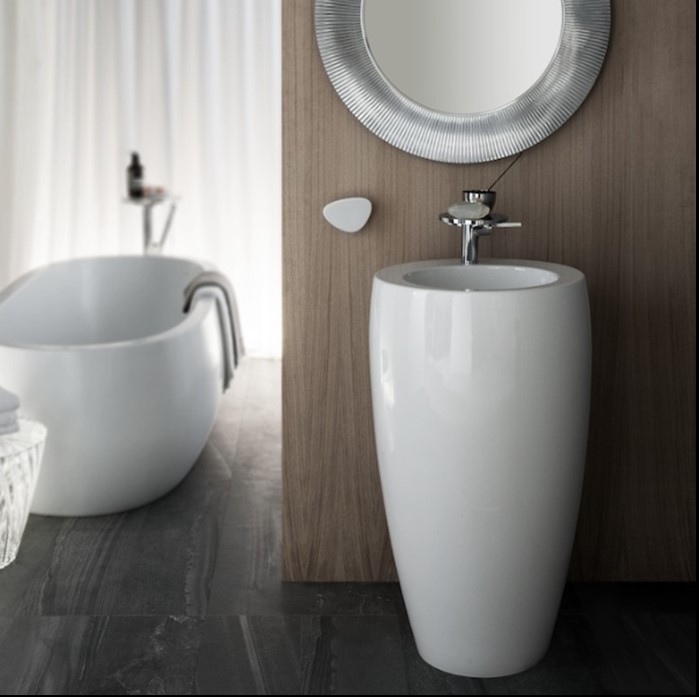 Laufen Alessi One Раковина пристенная 52х53х85см с 1 отв. под смес, крепл к стене, сифон, д/клапан,