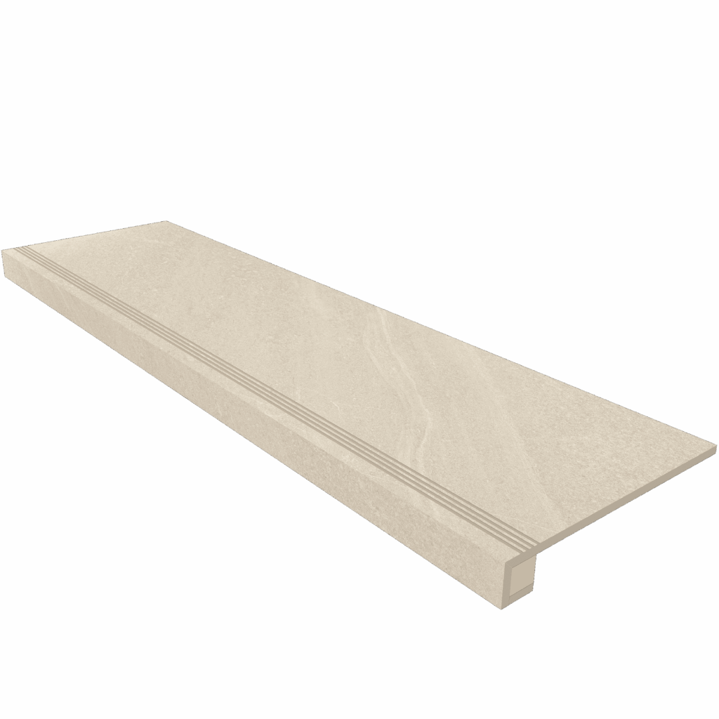 Estima Габбро Комплект (Ступень GB01 (33×120) непол. (прямоугол. бортик) с насечками + Подступенок (