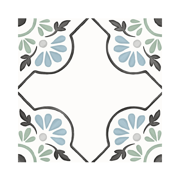 Керамогранит Harmony 31079 TANGER Blue Petals 12,3×12,3 см