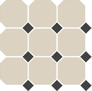 Гранит керамический 4416 OCT14-1Ch White OCTAGON 16/Black Dots 14 30×30 см
