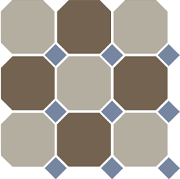 Гранит керамический 4401+29 OCT11-A Beige 01 Coffe Brown 29 OCTAGON/Blue Cobalt 11 Dots 30×30 см