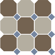 Гранит керамический 4429+01 OCT11-B Coffe Brown 29 Beige 01 OCTAGON/Blue Cobalt 11 Dots 30×30 см