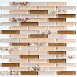 Мозаика BONAPARTE Shell Glass 8*15*73 300*300