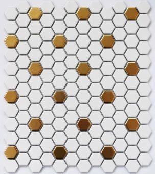 Мозаика BONAPARTE Babylon Gold matt 6*23*26 260*300