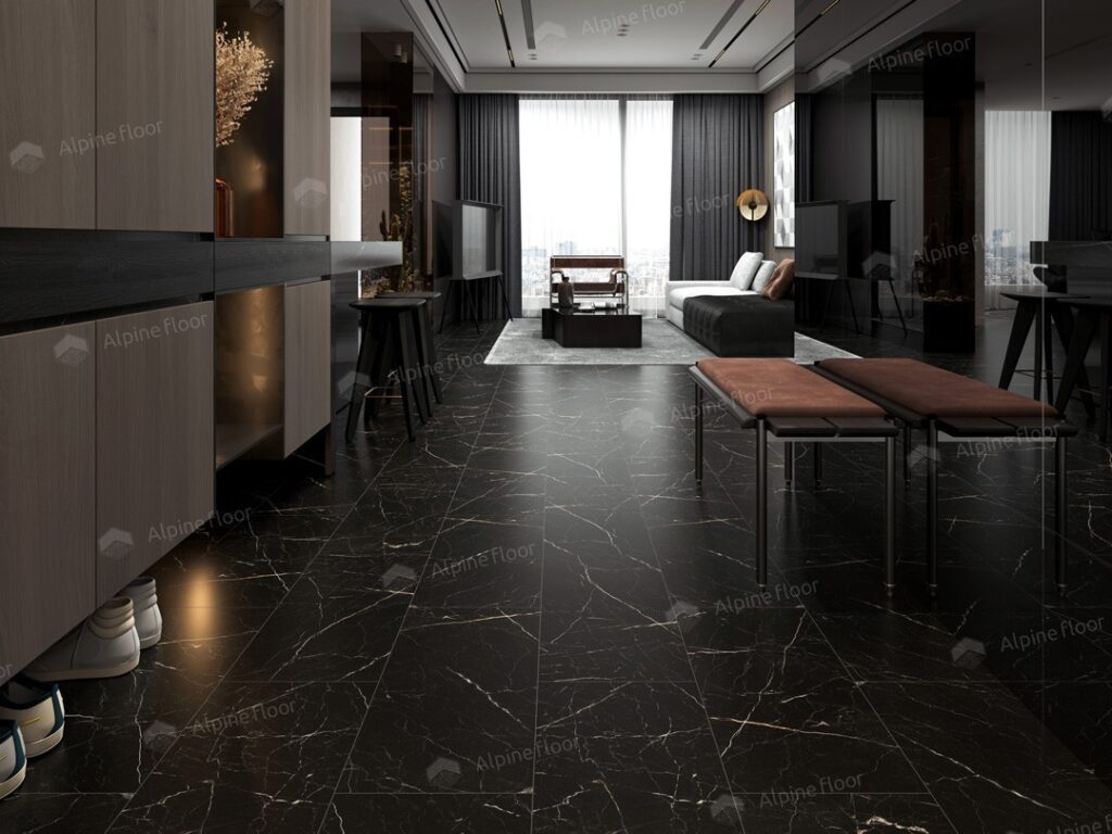 SPC ALPINE FLOOR Stone Mineral Core Неро ЕСО 4-27 MC 30,48×60,96 Замковый