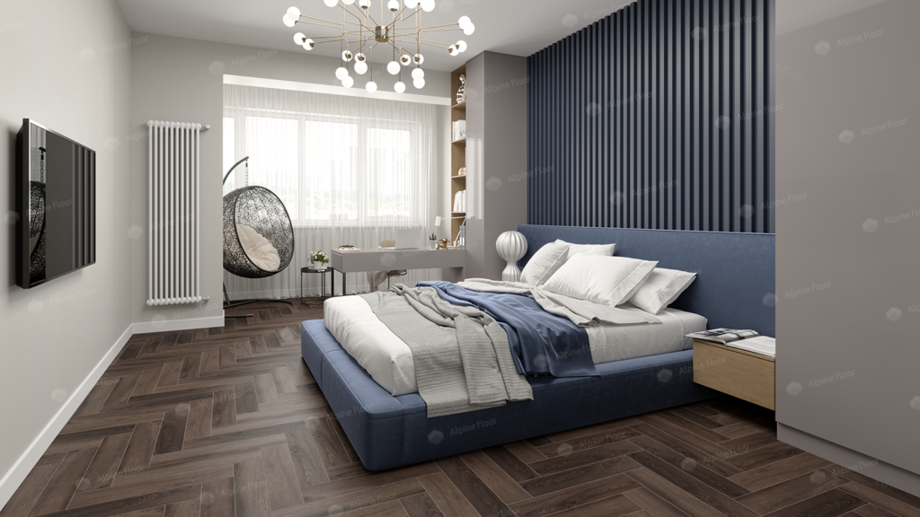 SPC ALPINE FLOOR Light Parquet Дуб Фафнир ЕСО 13-16 MC 12,5×60 Замковый