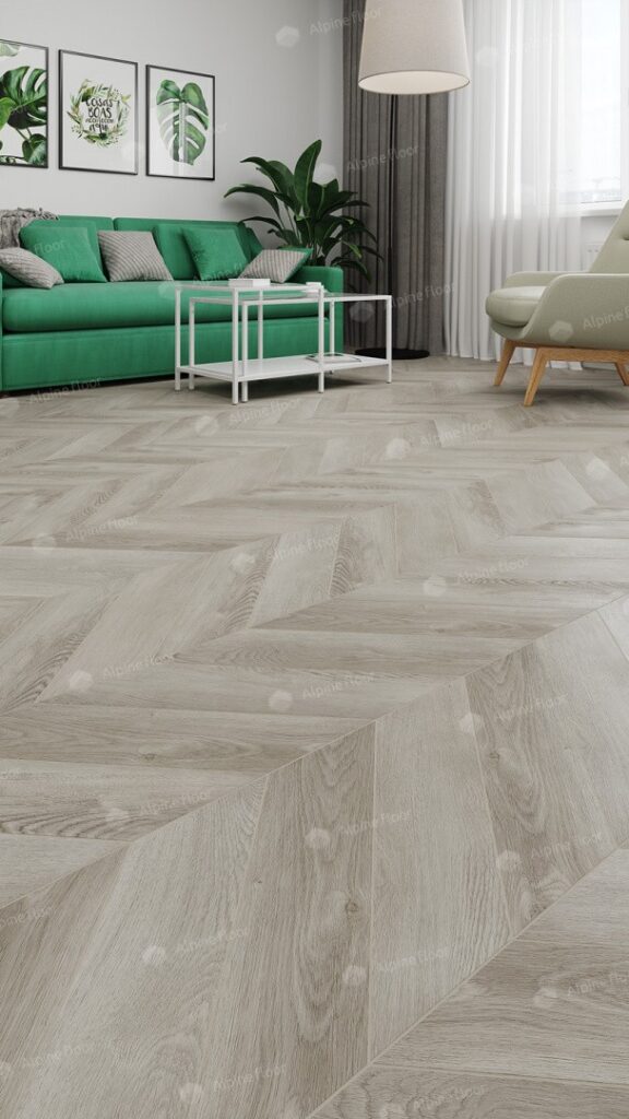 SPC ALPINE FLOOR Chevron Alpine ДУБ Фантазия ECO 18-1 MC 12,7×60 Замковый