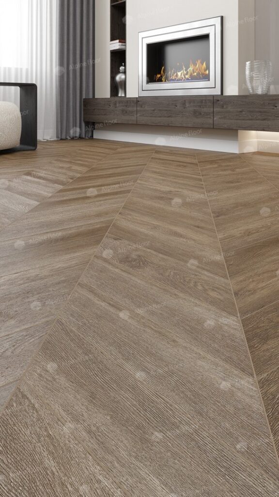 SPC ALPINE FLOOR Chevron Alpine Макадамия ECO 18-5 MC 12,7×60 Замковый