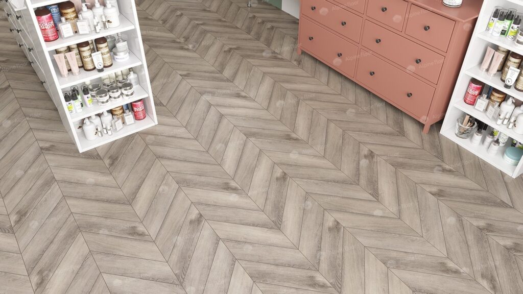 SPC ALPINE FLOOR Chevron Alpine Дуб Исида ECO 18-8 MC 12,7×60 Замковый