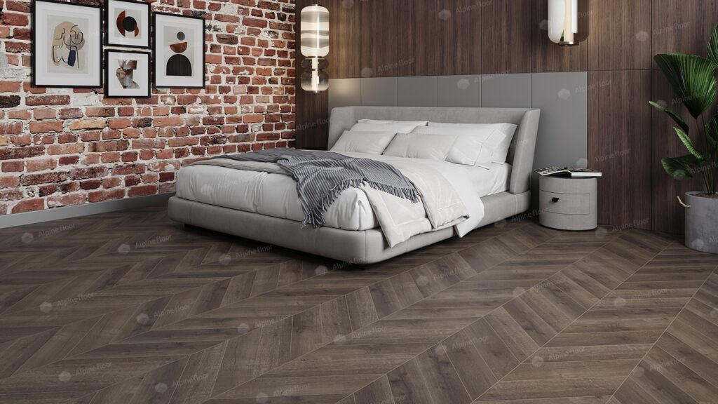 SPC ALPINE FLOOR Chevron Alpine Дуб Антарес ECO 18-9 MC 12,7×60 Замковый