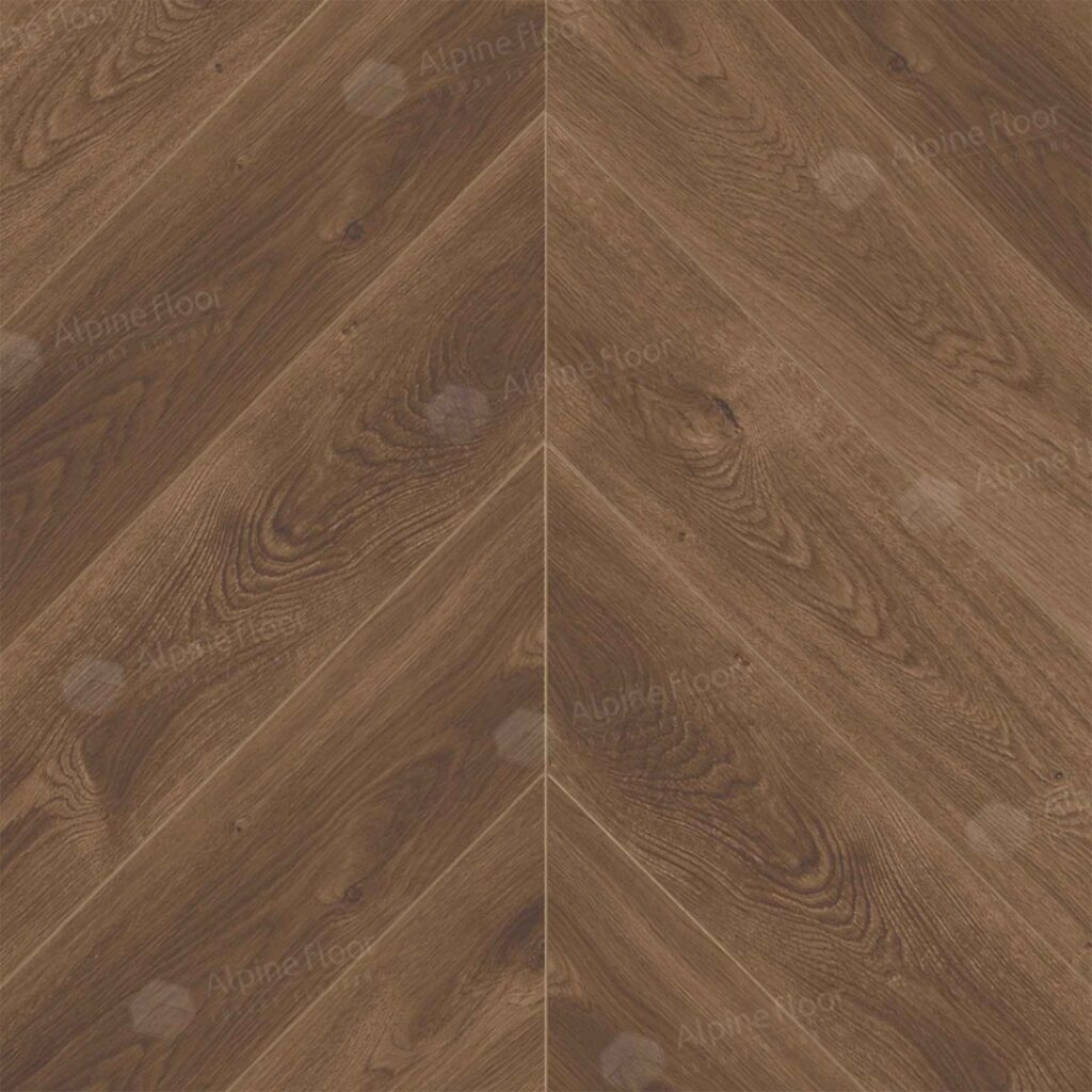 SPC ALPINE FLOOR Chevron Alpine Дуб Коричневый ECO 18-13 MC 12,7×60 Замковый