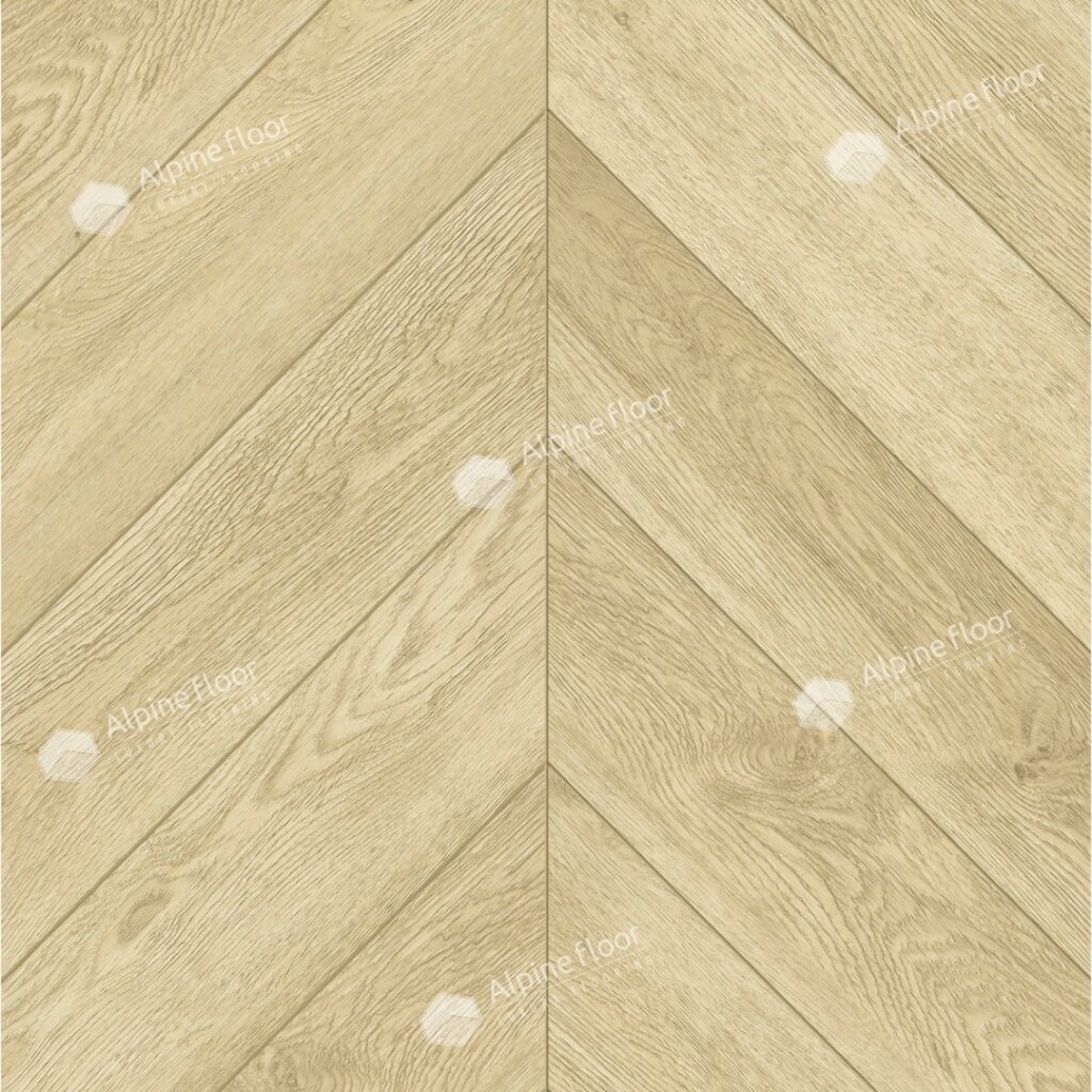 LVT ALPINE FLOOR Chevron Alpine LVT Дуб Ваниль Селект Шеврон Chevron ECO 20-2 12,7×55,5 Клеевой