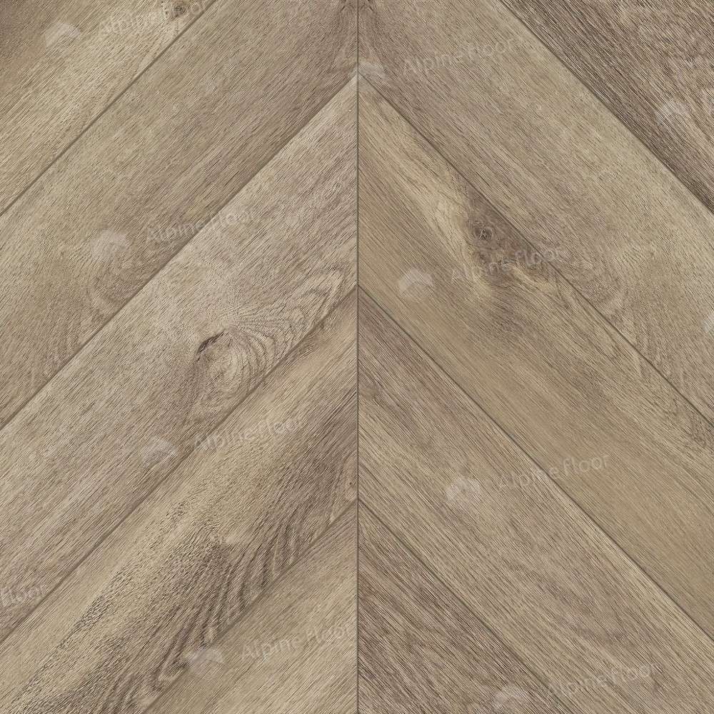 LVT ALPINE FLOOR Chevron Alpine LVT Натуральный первозданный дуб отбеленный Шеврон Chevron ECO 20-3