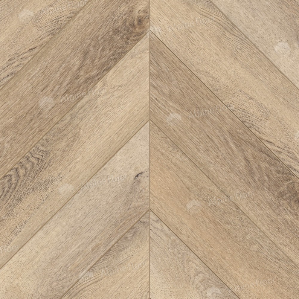 LVT ALPINE FLOOR Chevron Alpine LVT Дуб Синистра Левый Шеврон Chevron ECO 20-6 12,7×55,5 Клеевой