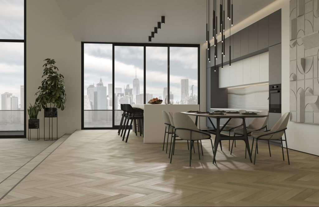 Кварцевый паркет QUARTZ PARQUET Английская Ёлка Дуб Лимба 33-405 24073 12,7×63,5 Замковый