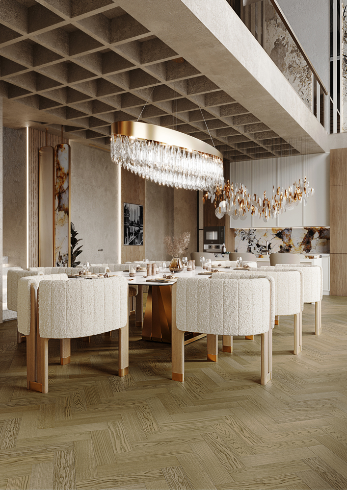 Кварцевый паркет QUARTZ PARQUET Штучный паркет Дуб Конго 44-1258-54 25825 10×40 Замковый