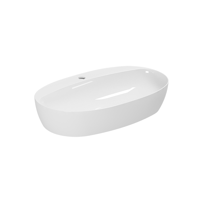 AZZURRA ELEGANCE CIRCLE раковина накладная 70х42см с 1 отв. под смеситель, цвет белый (цена по акции
