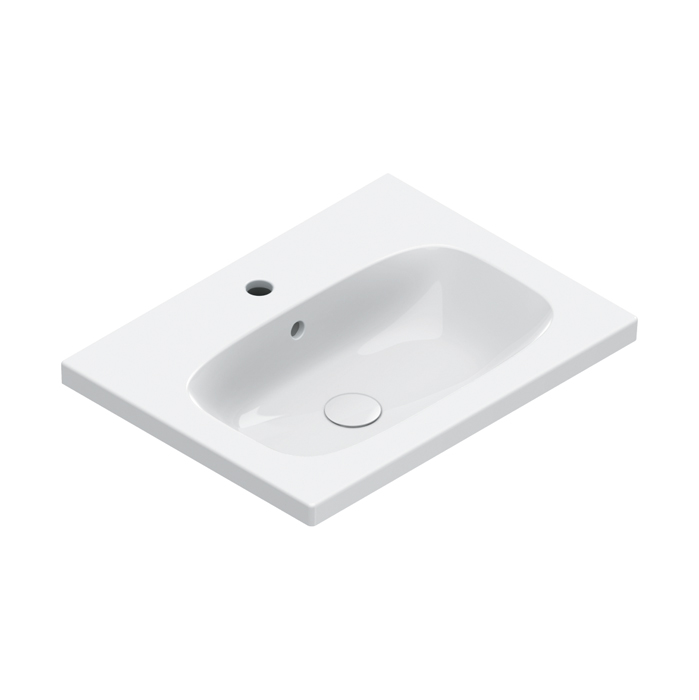 Catalano ALVEA Раковина 60×46, с 1 отв. под смеситель, покрытие Cataglaze+, цвет белый глянцевый