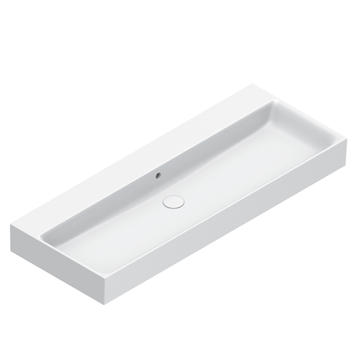 Catalano PREMIUM Раковина 120×47, без отв. под смеситель, покрытие Cataglaze+, цвет белый матовый