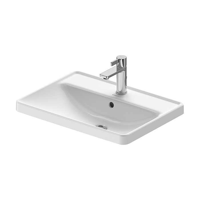 Duravit D-Neo Раковина встраиваемая сверху  600х440  мм,, с переливом, с 1 отв. под смеситель, цвет: