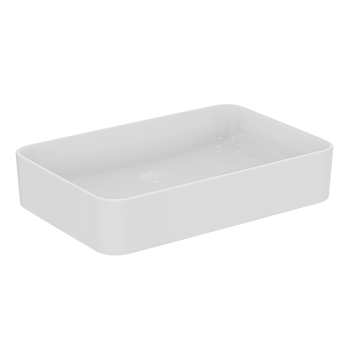 Ideal Standard Conca Раковина 600х400хh120 мм, накладная прямоугольная, без перелива и отв. под смес