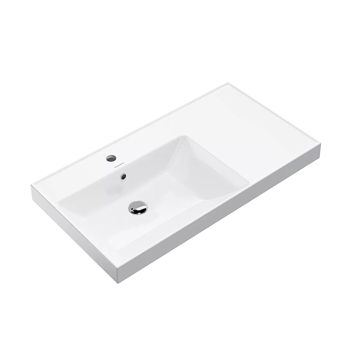 Kerama Marazzi Раковина CUBO левая подвеснаямебельная 90,5*48,5*35см с 1 отв. под смеситель, с пере