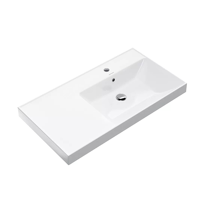 Kerama Marazzi Раковина CUBO правая подвеснаямебельная 90*48,5*18см, с 1 отв. под смеситель, с пере