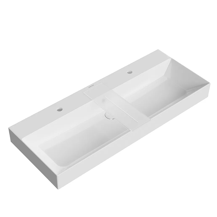 Kerama Marazzi Раковина GRANDE мебельнаяподвесная 120*48*16,5см c 2 отв. под смесители с крепежом,