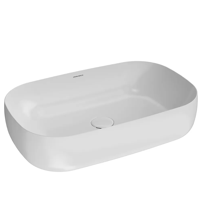 Kerama Marazzi Раковина MAGICA накладная 64,5*41*14,5см, без отв. под смеситель, без перелива, белая