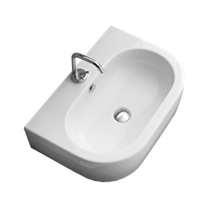 Kerasan Flo раковина 60х42 с 1 отверстием под смеситель, цвет белый