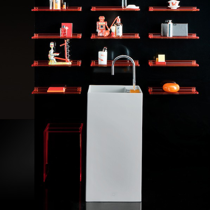 Laufen Kartell Свободност раковина 375х435х900мм без перелива, с 1 отв. под смеситель, цвет: белый г