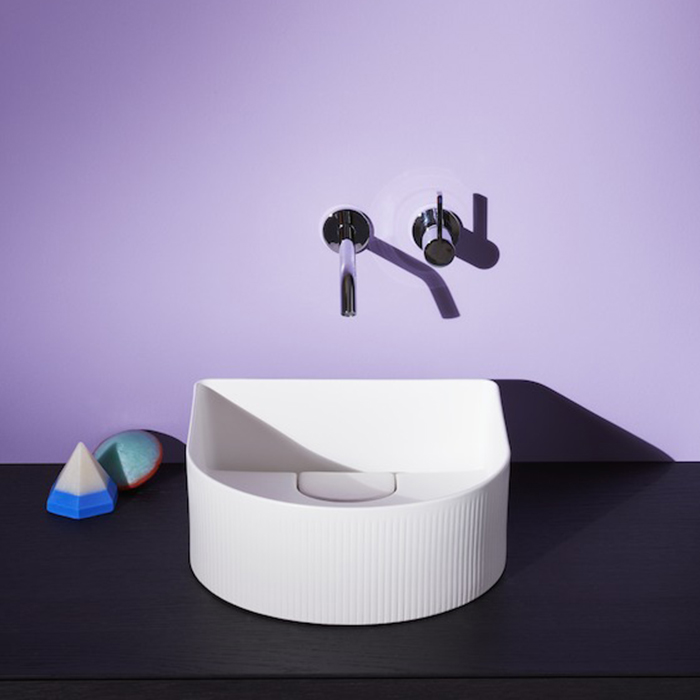 Laufen Sonar Раковина 340×340х130мм без перелива, без отв. под смеситель, с текстурой, цвет: белый