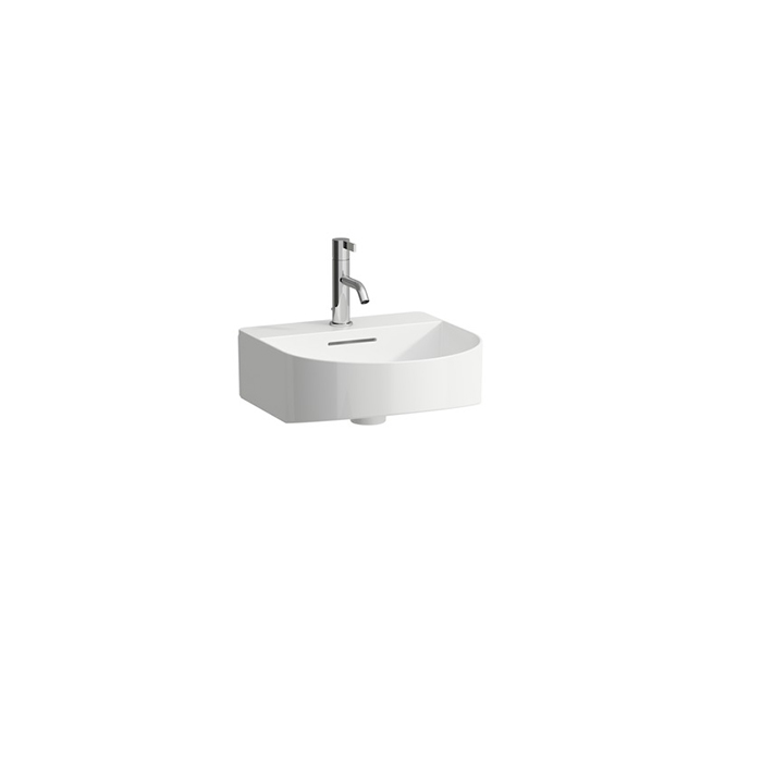 Laufen Sonar Раковина 410х420х140мм с 1 отв. под смеситель, с покр. LLC, цвет: белый (НЕ ПРОИЗВОДИТС