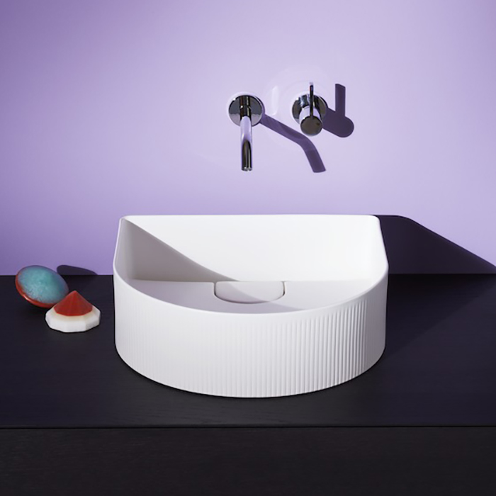 Laufen Sonar Раковина 410×365х130мм без перелива, без отв. под смеситель, с текстурой, цвет: белый г